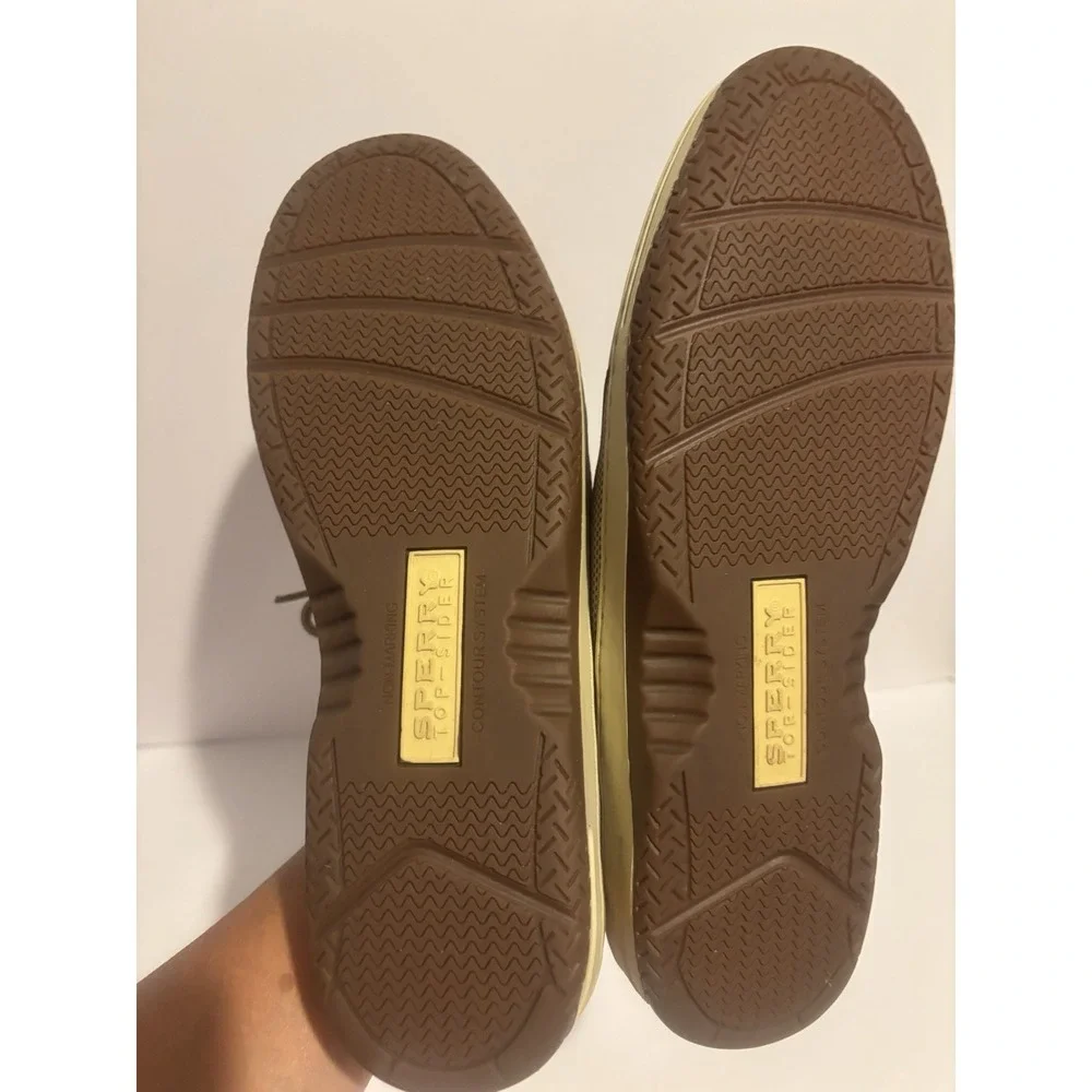 Speery Top Sider Men's Billfish 3 Eye Boat Deck Shoe Tan Brown Size 11.5 Leather